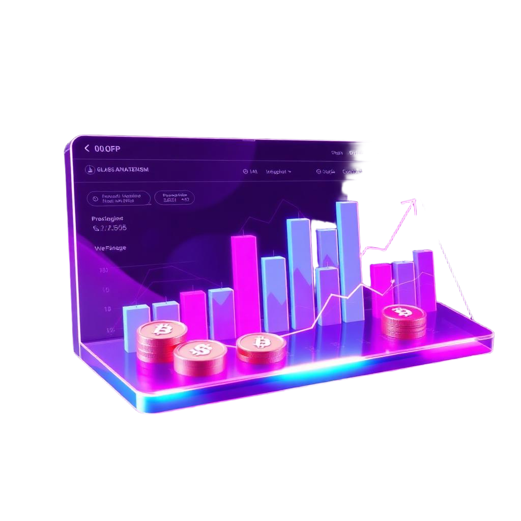 Animated finance dashboard illustration